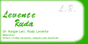 levente ruda business card